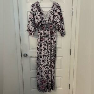 V-NECK PRINTED JUMPSUIT